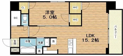 BRAVE新町【7階】の間取り