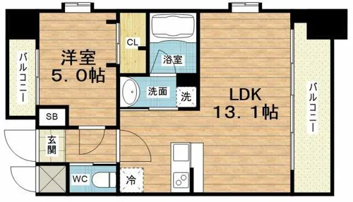 プレジオ難波EURO【11階】の間取り