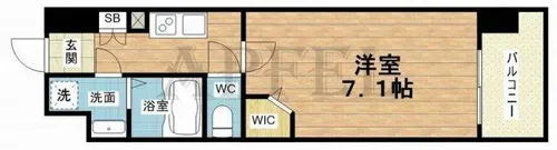 ミラージュパレス難波幸町【9階】の間取り