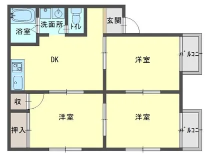 コスモハイツ華【202号室】の間取り