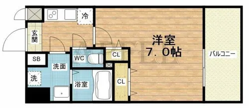 ラシーヌ瓦屋町【3階】の間取り