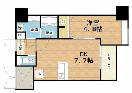 プレジオ難波ASIAN【13階】の間取り