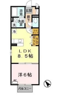 グランパルク・コーズ【203号室】の間取り