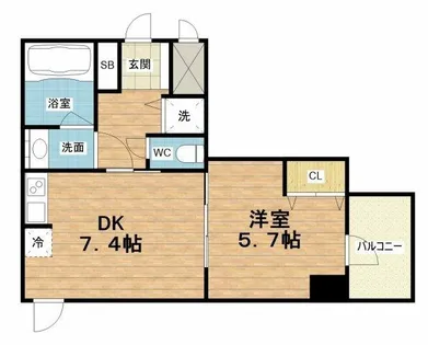 スプランディッド堀江【11階】の間取り