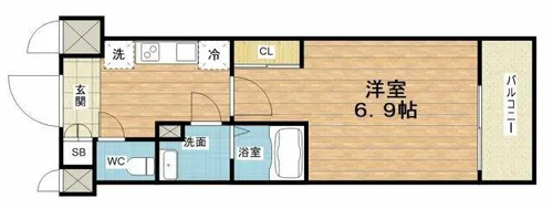 ヒルズパークサイド【2階】の間取り