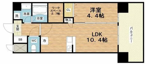 ATKレジデンスなんば【11階】の間取り
