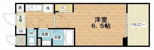 エスリードレジデンス本町パークフロント【9階】の間取り