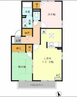 セジュールSAWA【202号室】の間取り