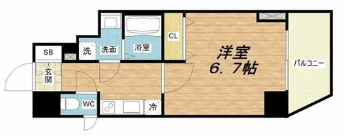 アクアプレイス江戸堀【3階】の間取り