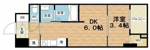 WORVE大阪本町【3階】の間取り