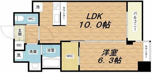 Vinoプレジオ本町【7階】の間取り