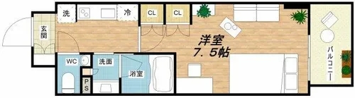 ザ・パークハビオ江坂公園【10階】の間取り