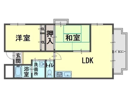 グリーングラス久米田【602号室】の間取り