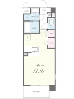 りんくうアドミラブル【102号室】の間取り