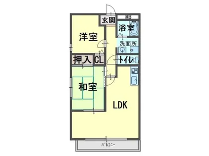 グレイスコートたちばな【407号室】の間取り