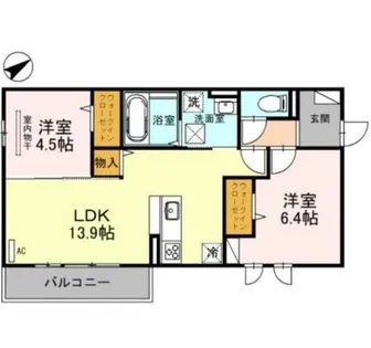 GRANDEL【B101号室】の間取り