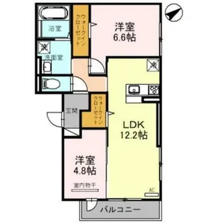 GRANDEL【A103号室】の間取り