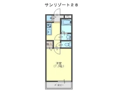 サン リゾート28【217号室】の間取り