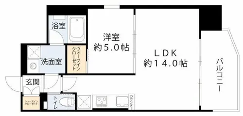 プレジオ九条【5階】の間取り