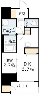 ワールドアイ大阪城EASTアドバンス【13階】の間取り