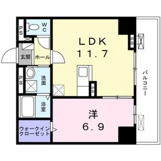 ムーンヒルズ大阪【7階】の間取り