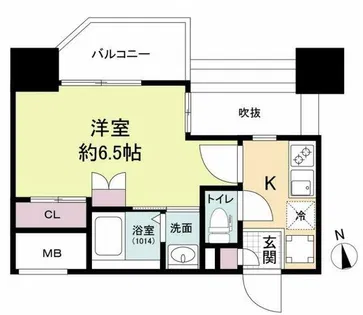 セレニテ難波グランデシュッド【6階】の間取り