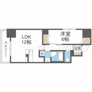 レジュールアッシュ谷町四丁目グランクラス【10階】の間取り