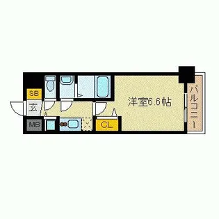 プレサンス名古屋STATIONフレア【7階】の間取り