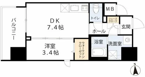 コンフォリア新梅田【12階】の間取り