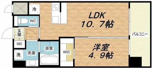 プレジオ天神橋ASIAN【10階】の間取り