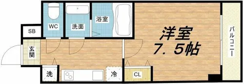 ONE ROOF FLAT FUKUSHIMA【2階】の間取り