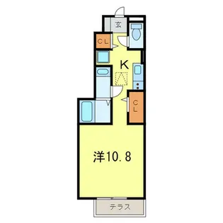 アルカンシエル A棟【101号室】の間取り