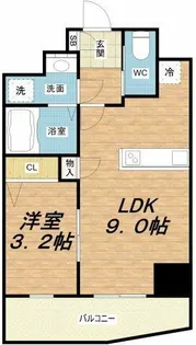 ArtizA西長堀【8階】の間取り