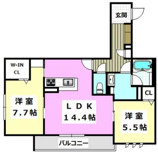 Maison de Perle【303号室】の間取り