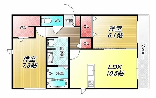 ボースウィングス久宝寺【1階】の間取り