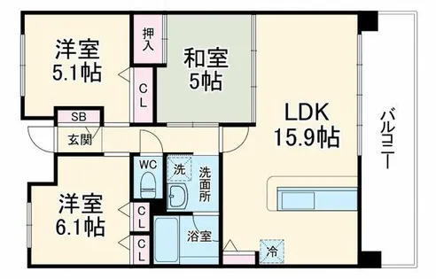 パデシオン京都七条【4階】の間取り
