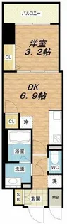 Dimora靭公園【5階】の間取り