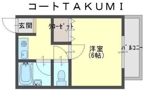 コートTAKUMI【301号室】の間取り
