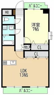 エスポワール竹越【00502号室】の間取り