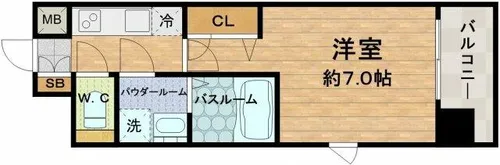 ファーストレジデンス玉造【8階】の間取り