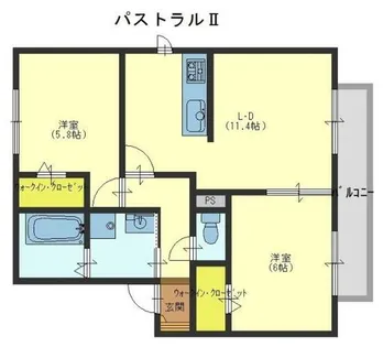 パストラル2【202号室】の間取り