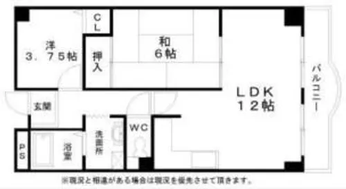 ホワイトウェル【112号室】の間取り