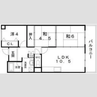 プリムローズ岸和田【3階】の間取り