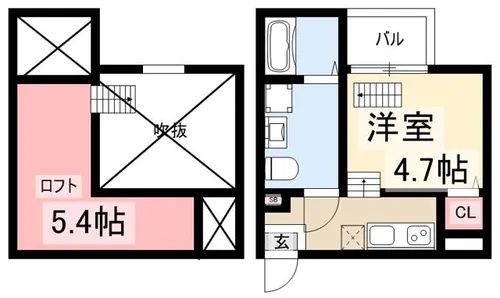 ラ・ロシェル【1階】の間取り