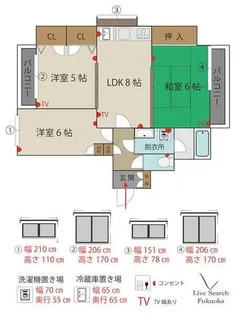 博多桶屋町ビル【903号室】の間取り