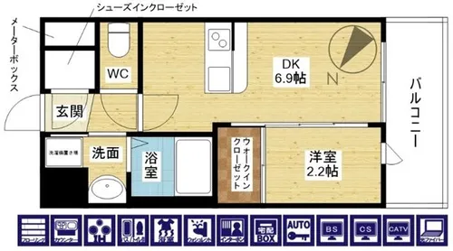 セレニテ十三ミラク【4階】の間取り
