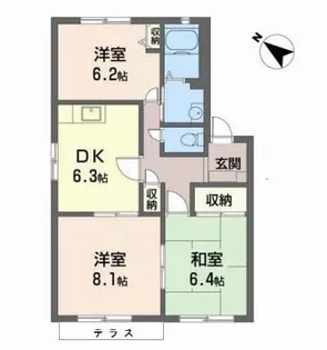 フレグランス・ヴィラ【A201号室】の間取り