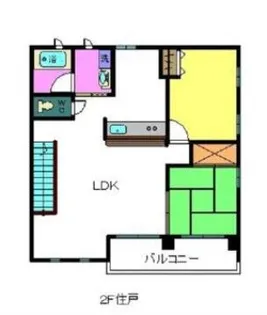 コウジィコート1番館【206号室】の間取り