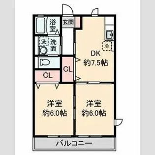 セドナスⅡ【1階】の間取り
