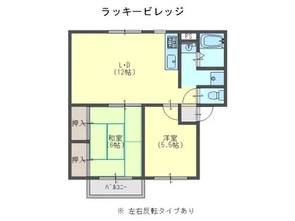 ラッキービレッジ【105号室】の間取り